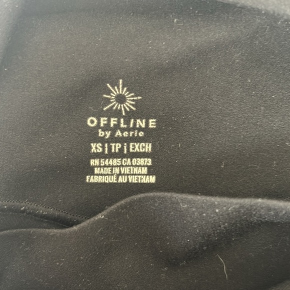 Offline by Aerie Crossover Flare Leggings size XS black high waisted - Picture 5 of 5